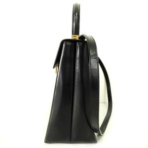 Salvatore Ferragamo ガンチーニ 2WAY ショルダーバッグ カーフレザー 紺