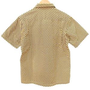 STANDARD CALIFORNIA 美品 ワーク シャツ 半袖 シアサッカー チェック M 黄色 イエロー A1108