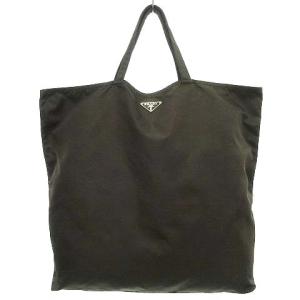 PRADA ロボット トートバッグ ナイロン ハンドバッグ スタッズ チェーン レザー イタリア製 カーキ系