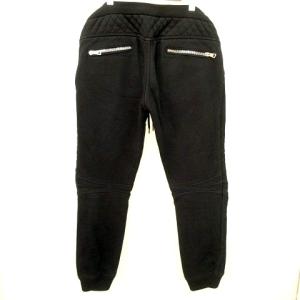1PIU1UGUALE3 MRP019 バイカー スウェット パンツ バックキルティング切替 XL ブラック