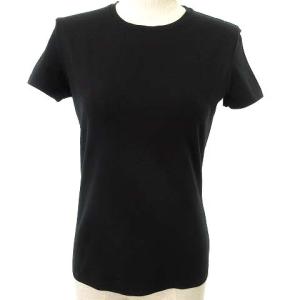 タグ付き 半袖 カットソー Tシャツ クルーネック ストレッチ 国内正規 無地 コットン S ブラック IBO27