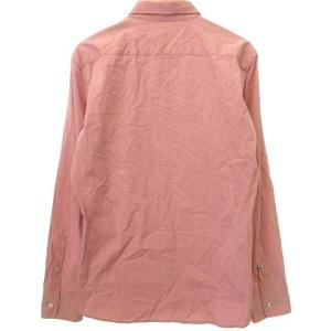 junhashimoto シャンブレー シャツ 長袖 無地 トップス レッド