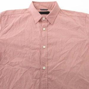 junhashimoto シャンブレー シャツ 長袖 無地 トップス レッド