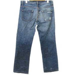 PRADA ダメージ デニムパンツ ストレート ジーンズ イタリア製 33 ブルー