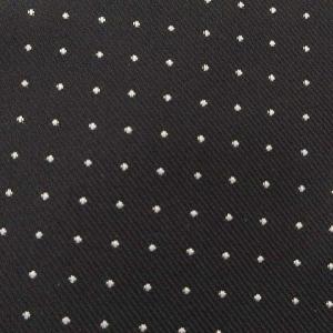 LUIGI BORRELLI ネクタイ ドット柄 シルク レギュラータイ ビジネス フォーマル パーティー イタリア製 黒 ブラック IBO27