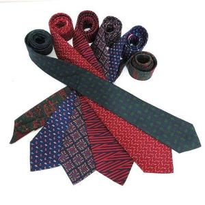 美品 ネクタイ レギュラータイ 6点セット ビジネス 総柄 シルク マルチカラー IBO27