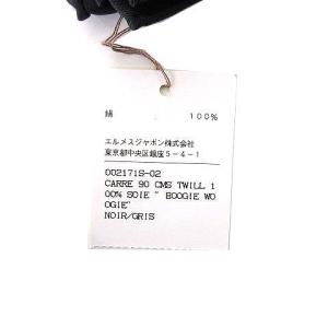 HERMES カレ 90 スカーフ BOOGIE WOOGIE ブギウギ シルク 黒