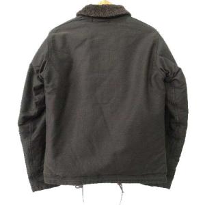 BUZZ RICKSON’S ｘウィリアムギブソン N-1 デッキジャケット コットン BR11182 ファーライナー付き ブルゾン 日本製 S 黒 ブラック