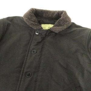 BUZZ RICKSON’S ｘウィリアムギブソン N-1 デッキジャケット コットン BR11182 ファーライナー付き ブルゾン 日本製 S 黒 ブラック