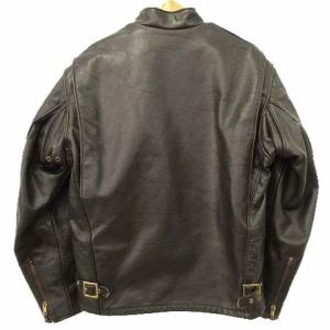Schott 641 シングルライダースジャケット レザー 40 ダークブラウン