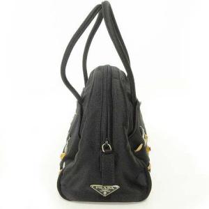 PRADA B11061 ミニ ハンドバッグ ナイロン 三角プレート 黒