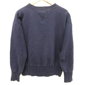 THE REAL McCOY'S トレーナー 両V プリント スウェット USED加工 コットン 38 M ネイビー