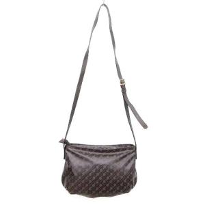 GHERARDINI ショルダーバッグ ポーチ モノグラム 総柄 ゴールド金具 ブラウン