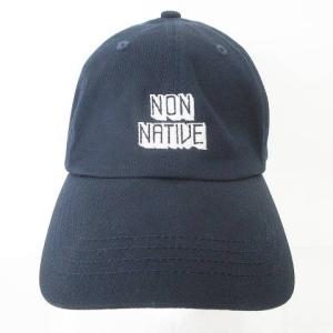 nonnative 美品 21ss NN-H3905 キャップ 帽子 ロゴ 刺繍 6パネル 紺 ネイビー