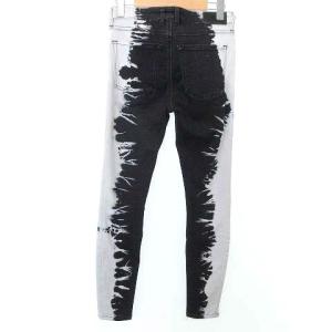 DIESEL BLACK GOLD デニム パンツ スキニー ストレッチ ブリーチ加工 26 ブラック ホワイト