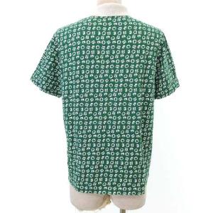 Christian Dior SPORTS ヴィンテージ ポロシャツ 半袖 総柄 カットソー地 トップス ゴルフウエア M 緑 グリーン IBO30