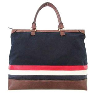 BLACK FLEECE BY Brooks Brothers ブリーフケース トリコロール レザー 2WAY ショルダー ハンドバッグ ビジネスバッグ 紺