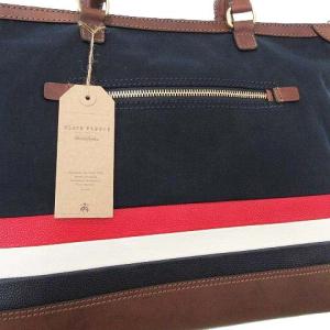 BLACK FLEECE BY Brooks Brothers ブリーフケース トリコロール レザー 2WAY ショルダー ハンドバッグ ビジネスバッグ 紺