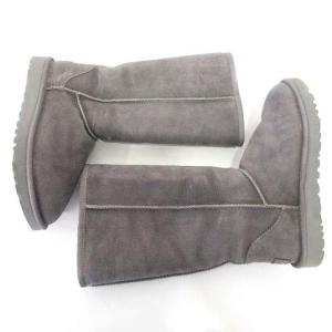 UGG australia ムートンブーツ クラシック トール ロング スエード シープスキン ロゴ 無地 グレー
