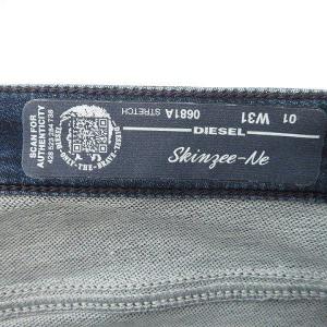DIESEL 美品 スキニーデニム パンツ SKINGEE-NE ストレッチ ジップ ユーズド加工 国内正規 コットン 31 XL インディゴ