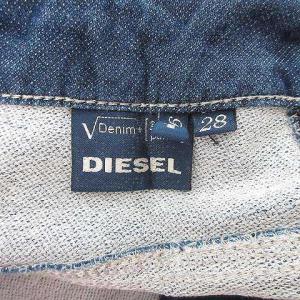 DIESEL ボーイフレンド デニムパンツ FAYZA ストレッチ ジップ ユーズド加工 28 インディゴ