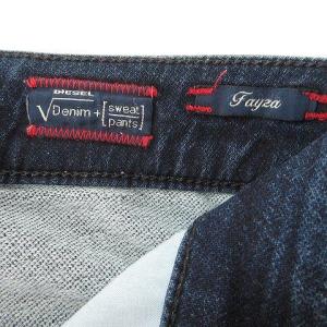 DIESEL ボーイフレンド ジョグデニム パンツ FAYZA ストレッチ ジップ ユーズド加工 国内正規 コットン 27 M インディゴ