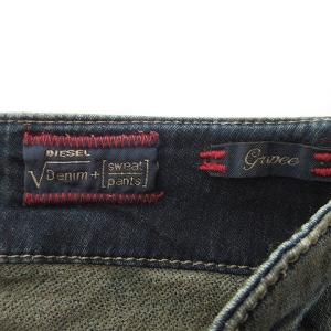 DIESEL デニムパンツ GRUPEE ストレッチ ローライズ ジップ ヴィンテージ加工 27 インディゴ