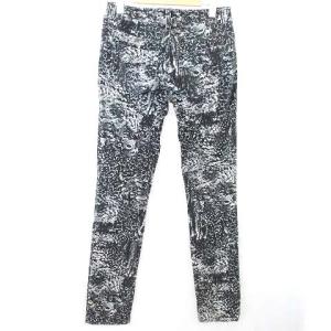 DIESEL ジョグジーンズ デニム パンツ ストレッチ レオパード柄 27 黒 ブラック 白 ホワイト 国内正規 IBO30