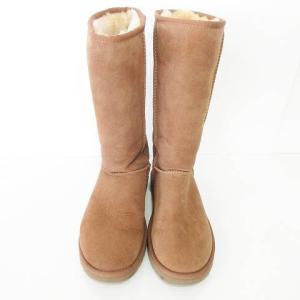 UGG australia ムートンブーツ クラシック トール ロング スエード シープスキン 無地 ベージュ