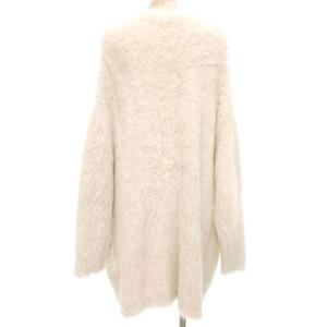 CELFORD 20AW ファーライクカーデ マフラー カーディガン エコファー シャギー 羽織り F アイボリー