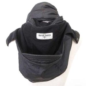 STONE ISLAND マフラー フード 2WAY 中綿 ナイロン ブラック イタリア製