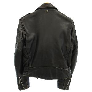 Schott ダブルライダースジャケット レザー 40 黒