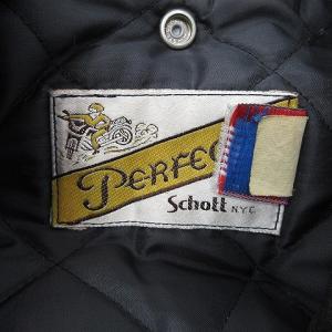 Schott ダブルライダースジャケット レザー 40 黒