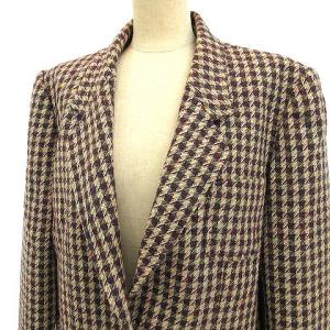 Christian Dior スポーツ ヴィンテージ テーラードジャケット ツイード シングル 2B ノーベント 千鳥チェック