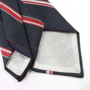 Christian Dior 美品 シルク ネクタイ ストライプ レギュラータイ ビジネス フォーマル パーティー USA製 紺 ネイビー IBO30