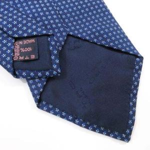 ETRO シルク ネクタイ 総柄 レギュラータイ フォーマル パーティー イタリア製 ネイビー