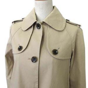 Theory トレンチコート ハーフ 無地 コットン 2 ベージュ