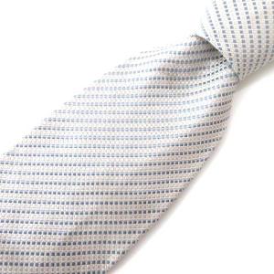 シルク100% ネクタイ レギュラータイ 総柄 ストライプ フォーマル スーツ 白 ホワイト イタリア製