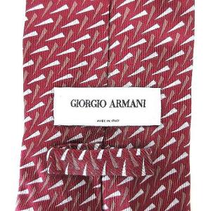 GIORGIO ARMANI ネクタイ レギュラータイ ビジネス 総柄 シルク レッド