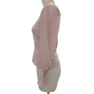 TO BE CHIC 長袖 ニット カットソー 袖シースルー トップス 2 ピンク NVW