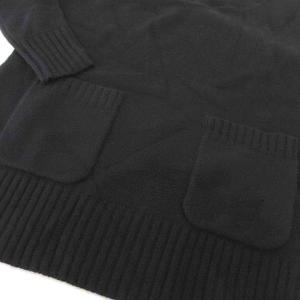 RALPH LAUREN カシミヤ混 セーター プルオーバー ニット 前ポケット オーバーサイズ 国内正規 XS 黒 ブラック NVW