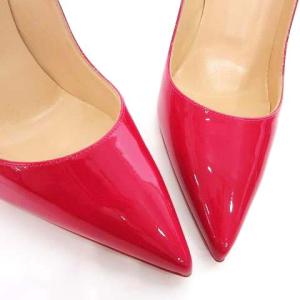Christian Louboutin パテント パンプス ポインテッドトゥ ハイヒール 25.5cm ローズピンク
