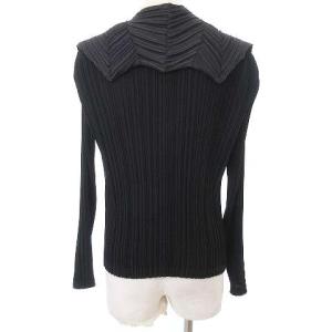 ISSEY MIYAKE プリーツカーディガン 2 黒