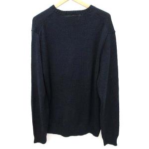 POLO RALPH LAUREN セーター ポロベアー ニット 国内正規 リネン混 コットン XL ネイビー