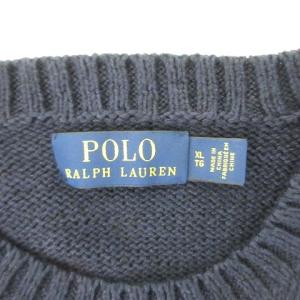 POLO RALPH LAUREN セーター ポロベアー ニット 国内正規 リネン混 コットン XL ネイビー