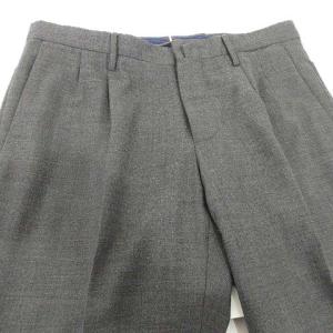 INCOTEX SUPER120's パンツ スリムフィット スラックス ツータック テーパード 44 グレー