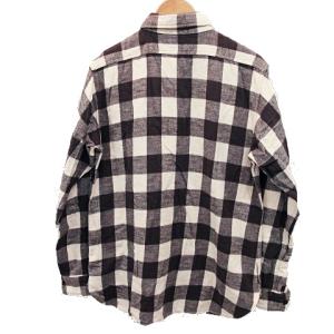 WAREHOUSE ヘラーズカフェ ネルシャツ 長袖 ブロックチェック コットン 42 グレー