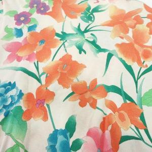 LEONARD FASHION 花柄 ニット カーディガン 長袖 フラワープリント ロゴボタン トップス M 白 ホワイト