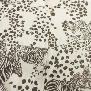 LEONARD SPORT コート ヒョウ柄 ジップ ジャケット レオパード柄 アニマル柄 薄手 F アイボリー系