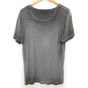 VALENTINO Tシャツ 半袖 ボートネック プリント L グレー AA